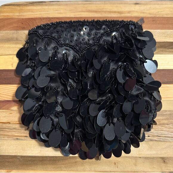 Black sequin small handbag - Picture 1 of 5